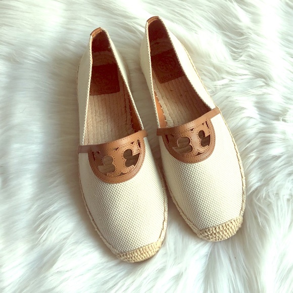 Tory Burch Shoes - TORY BURCH Sidney Natural & Tan Espadrille